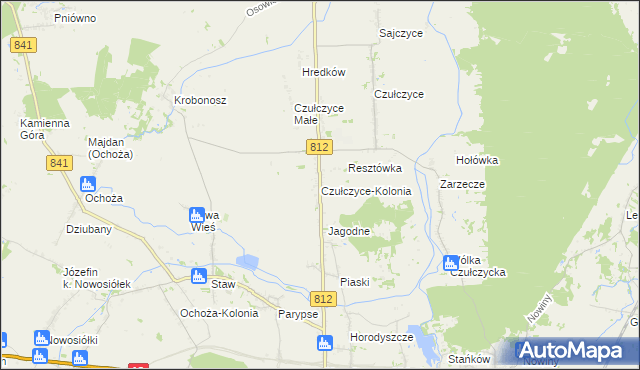 mapa Czułczyce-Kolonia, Czułczyce-Kolonia na mapie Targeo