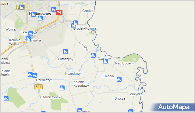 mapa Czumów, Czumów na mapie Targeo