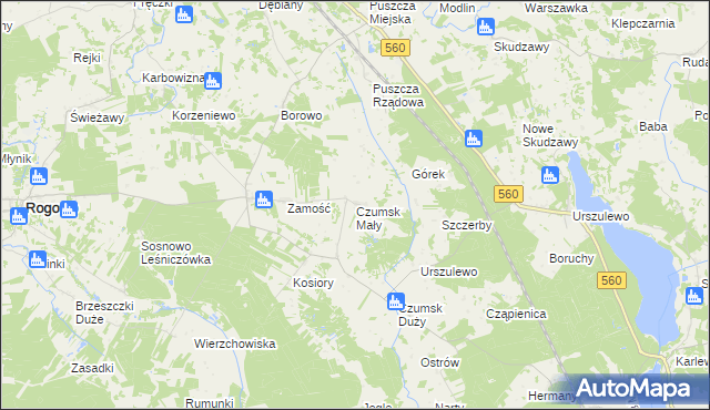 mapa Czumsk Mały, Czumsk Mały na mapie Targeo