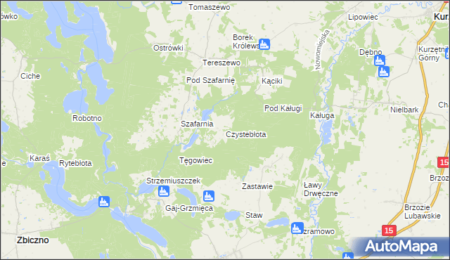 mapa Czystebłota, Czystebłota na mapie Targeo