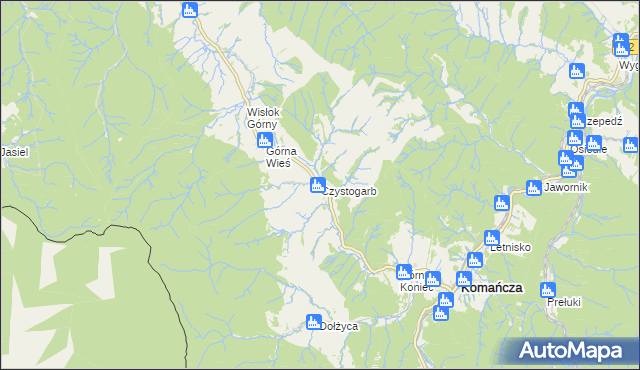 mapa Czystogarb, Czystogarb na mapie Targeo