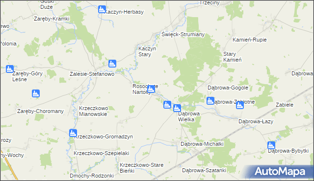 mapa Dąbrowa-Cherubiny, Dąbrowa-Cherubiny na mapie Targeo