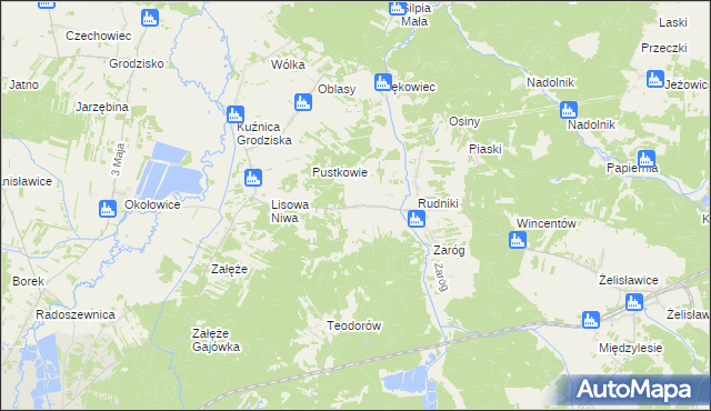 mapa Dąbrowa gmina Koniecpol, Dąbrowa gmina Koniecpol na mapie Targeo