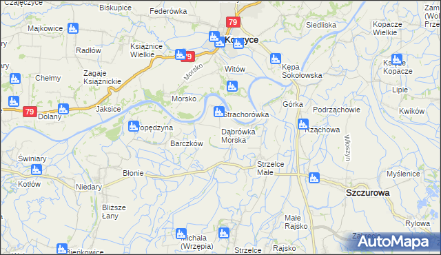 mapa Dąbrówka Morska, Dąbrówka Morska na mapie Targeo