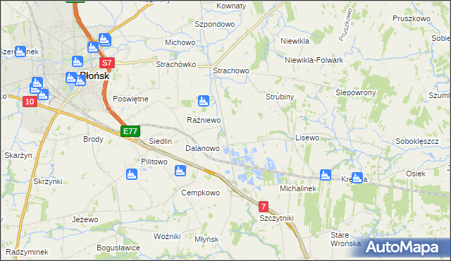 mapa Dalanówek, Dalanówek na mapie Targeo