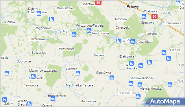 mapa Daszew, Daszew na mapie Targeo