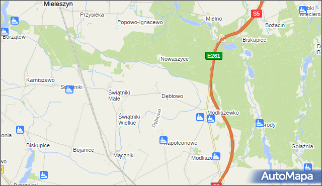 mapa Dębłowo, Dębłowo na mapie Targeo