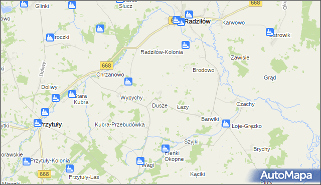 mapa Dębówka gmina Radziłów, Dębówka gmina Radziłów na mapie Targeo