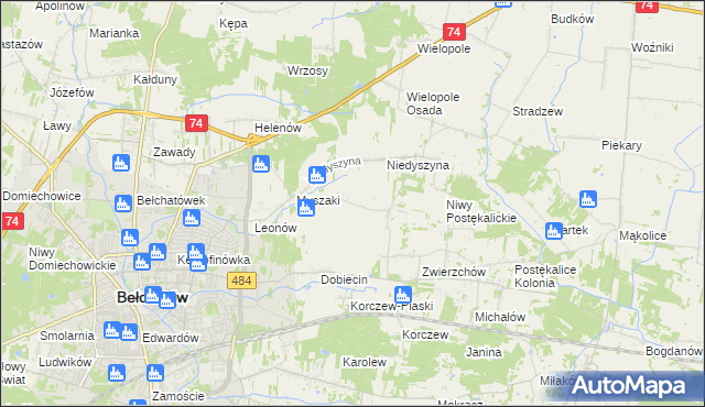mapa Dobiecin-Kolonia, Dobiecin-Kolonia na mapie Targeo