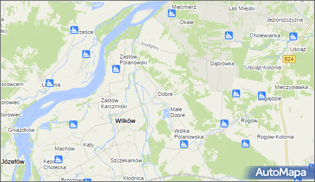 mapa Dobre gmina Wilków, Dobre gmina Wilków na mapie Targeo