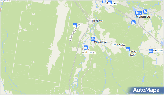 mapa Dobre nad Kwisą, Dobre nad Kwisą na mapie Targeo