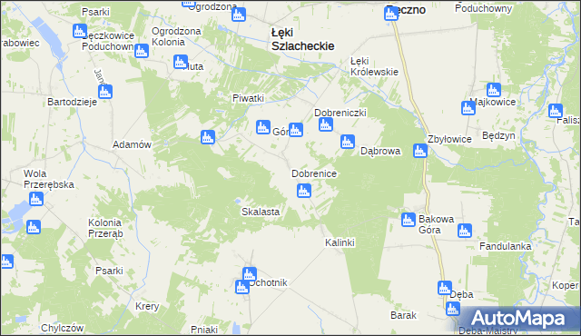 mapa Dobrenice, Dobrenice na mapie Targeo