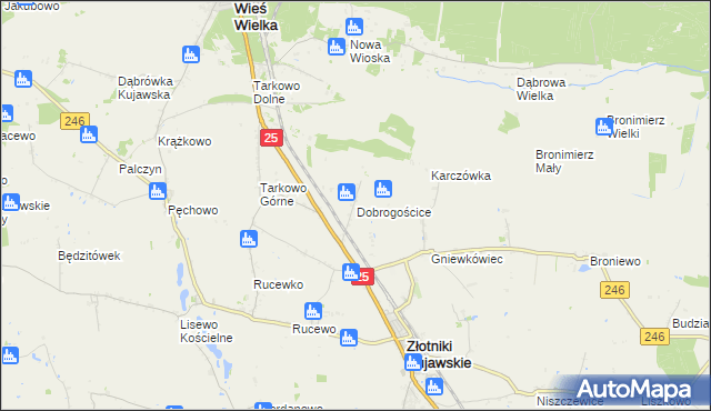 mapa Dobrogościce, Dobrogościce na mapie Targeo