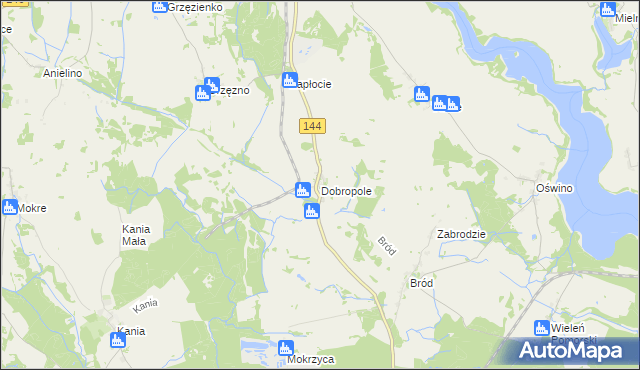 mapa Dobropole gmina Dobra, Dobropole gmina Dobra na mapie Targeo