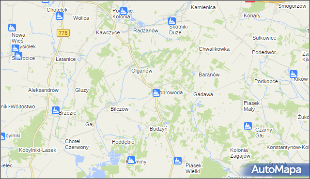 mapa Dobrowoda gmina Busko-Zdrój, Dobrowoda gmina Busko-Zdrój na mapie Targeo