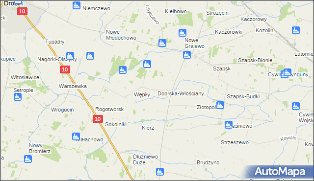 mapa Dobrska-Włościany, Dobrska-Włościany na mapie Targeo