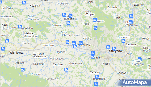 mapa Dobrzechów, Dobrzechów na mapie Targeo