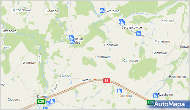 mapa Dochówko, Dochówko na mapie Targeo