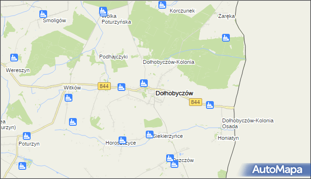 mapa Dołhobyczów, Dołhobyczów na mapie Targeo