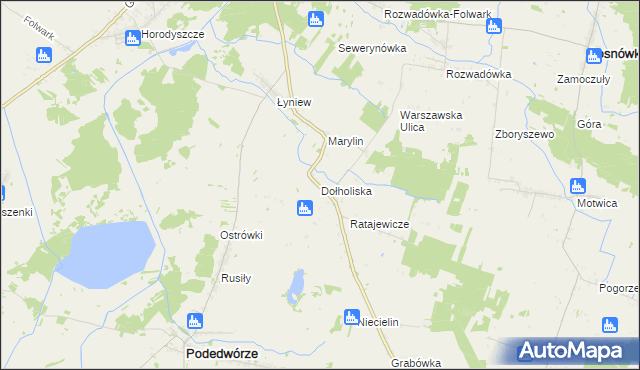 mapa Dołholiska, Dołholiska na mapie Targeo