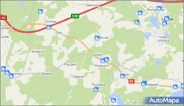 mapa Dolisko, Dolisko na mapie Targeo