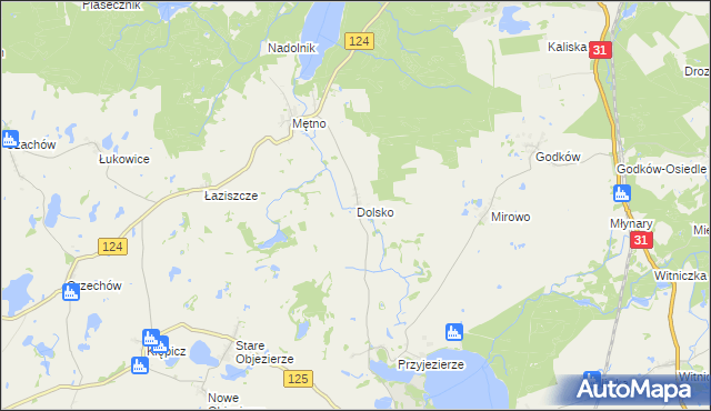 mapa Dolsko gmina Moryń, Dolsko gmina Moryń na mapie Targeo