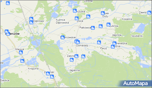 mapa Domaradz gmina Pokój, Domaradz gmina Pokój na mapie Targeo