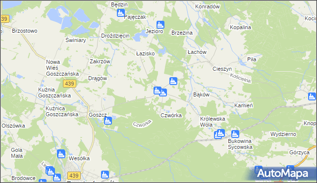 mapa Domasławice gmina Twardogóra, Domasławice gmina Twardogóra na mapie Targeo