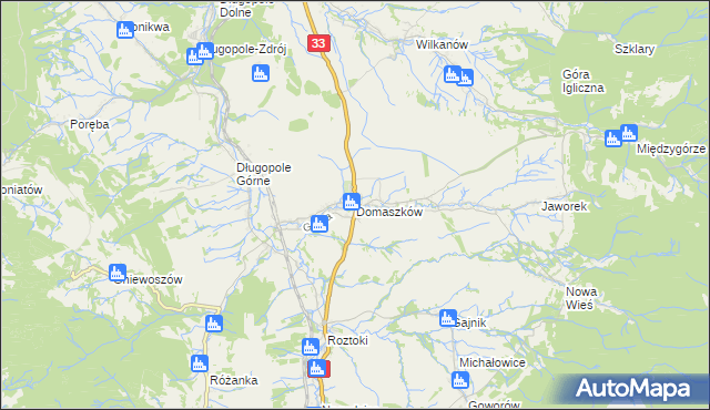 mapa Domaszków gmina Międzylesie, Domaszków gmina Międzylesie na mapie Targeo