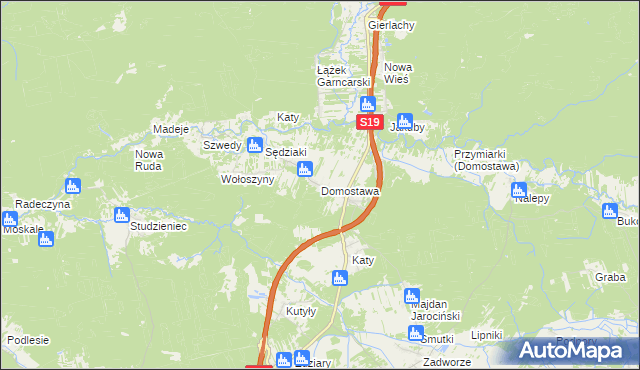 mapa Domostawa, Domostawa na mapie Targeo