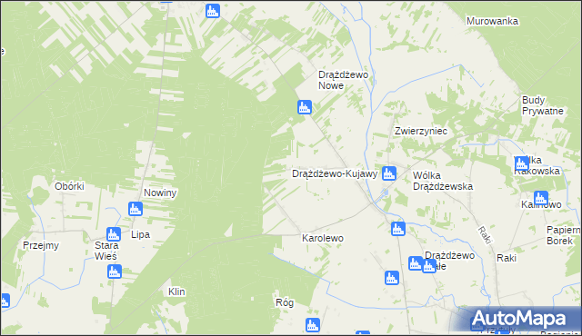 mapa Drążdżewo-Kujawy, Drążdżewo-Kujawy na mapie Targeo