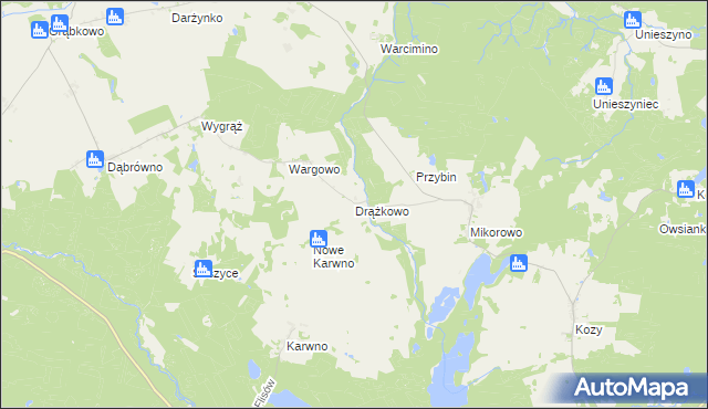 mapa Drążkowo, Drążkowo na mapie Targeo