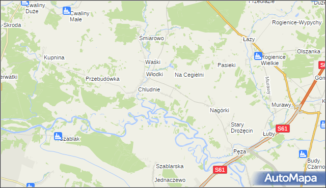 mapa Drożęcin-Lubiejewo, Drożęcin-Lubiejewo na mapie Targeo