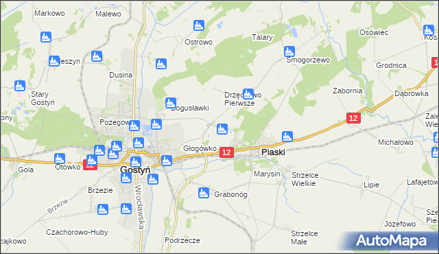 mapa Drzęczewo Drugie, Drzęczewo Drugie na mapie Targeo