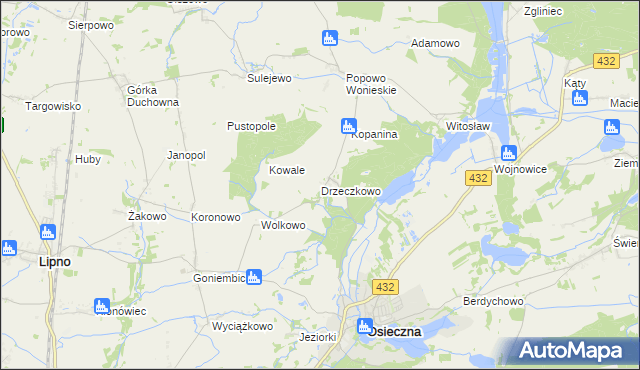 mapa Drzeczkowo, Drzeczkowo na mapie Targeo