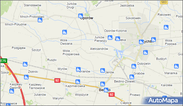 mapa Drzewoszki Wielkie, Drzewoszki Wielkie na mapie Targeo