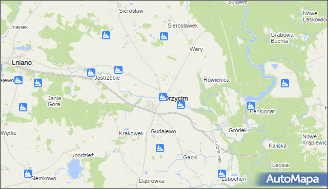 mapa Drzycim, Drzycim na mapie Targeo