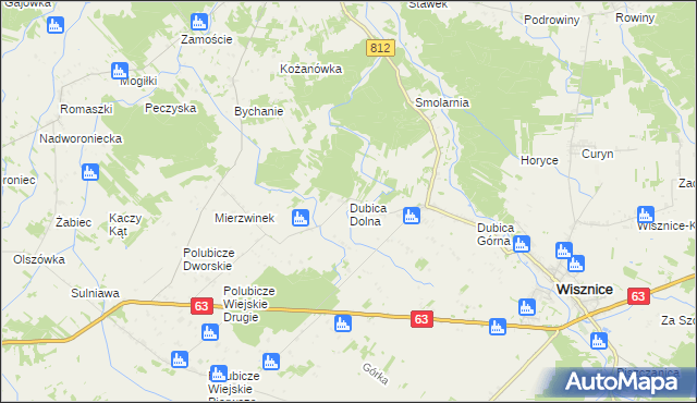 mapa Dubica Dolna, Dubica Dolna na mapie Targeo