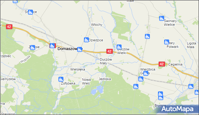 mapa Duczów Mały, Duczów Mały na mapie Targeo