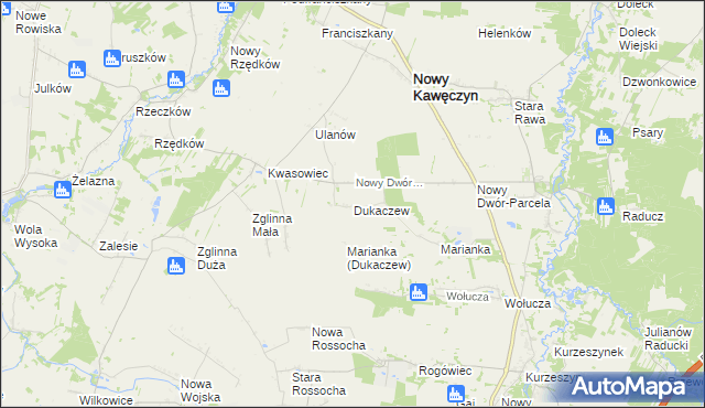 mapa Dukaczew, Dukaczew na mapie Targeo