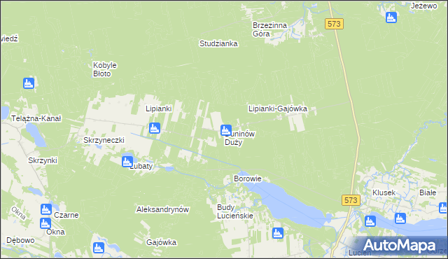 mapa Duninów Duży, Duninów Duży na mapie Targeo