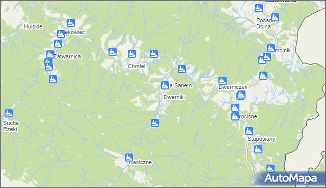 mapa Dwernik, Dwernik na mapie Targeo