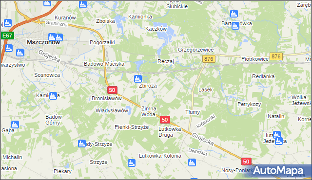 mapa Dwórzno gmina Mszczonów, Dwórzno gmina Mszczonów na mapie Targeo