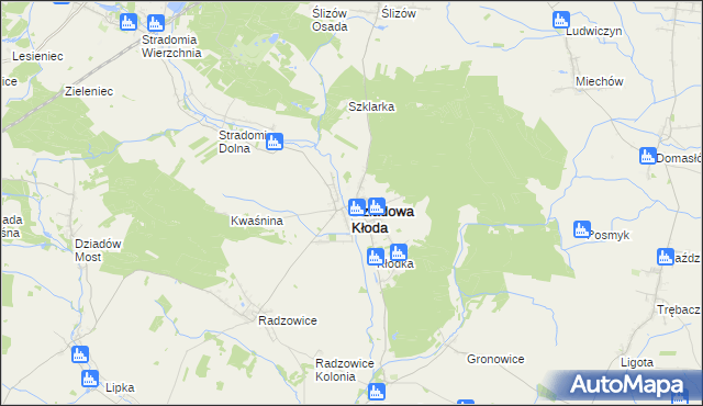 mapa Dziadowa Kłoda, Dziadowa Kłoda na mapie Targeo