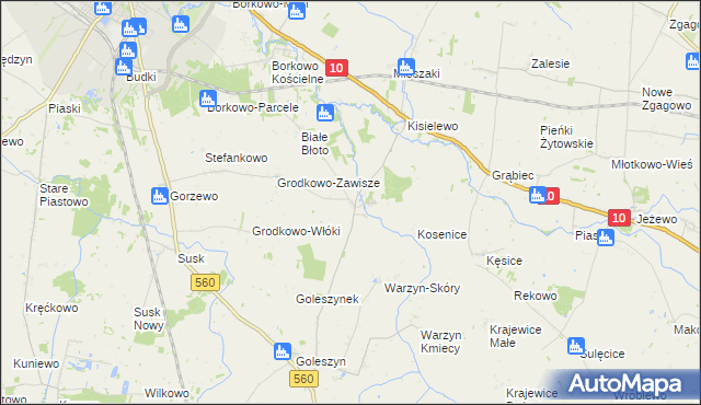 mapa Dziembakowo, Dziembakowo na mapie Targeo