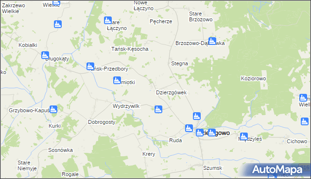 mapa Dzierzgówek gmina Dzierzgowo, Dzierzgówek gmina Dzierzgowo na mapie Targeo