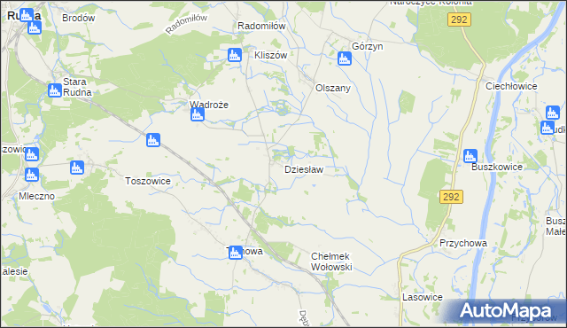 mapa Dziesław, Dziesław na mapie Targeo