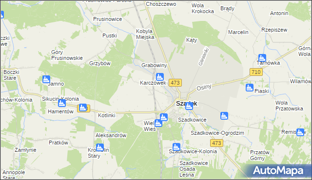 mapa Dziewulin, Dziewulin na mapie Targeo