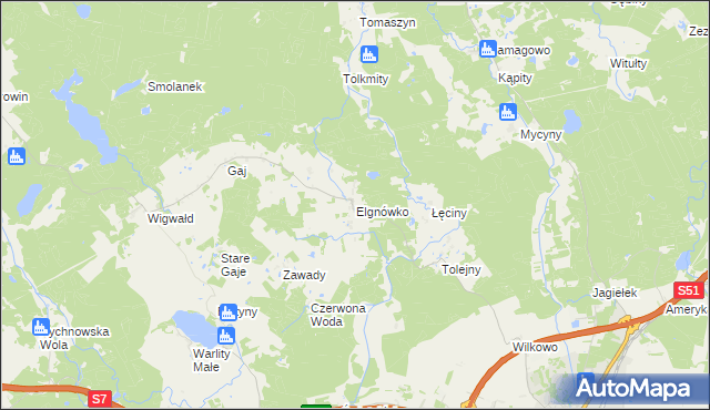 mapa Elgnówko, Elgnówko na mapie Targeo