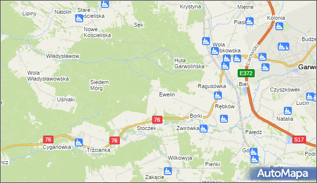 mapa Ewelin, Ewelin na mapie Targeo